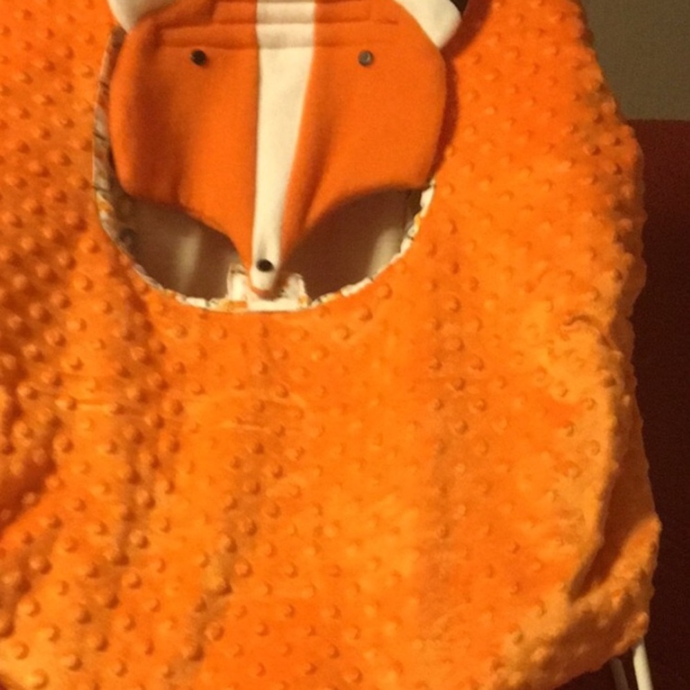 Orange Fox Hooded Kids Blanket
